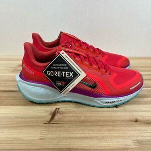 Nike Air Zoom Pegasus 41 GTX GORE-TEX Mens 6 womens 7.5 Picante Red Green Frost